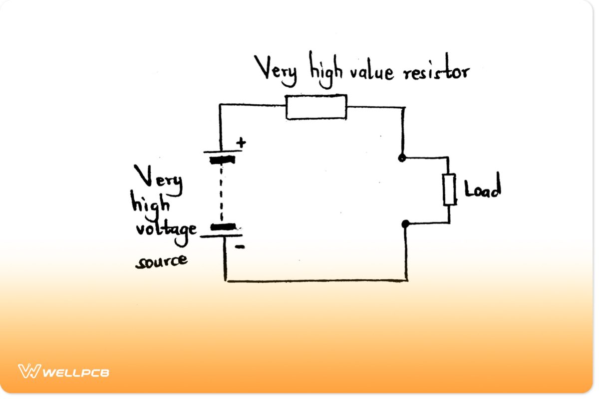 A simple resistor current source circuit