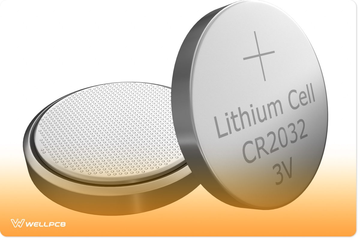 CR2032 Lithium Cell Coin RenderingÂ