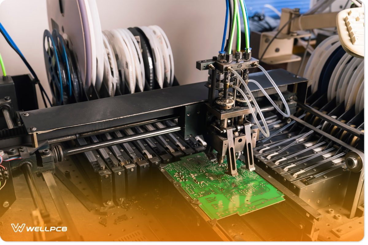 Circuit board assembled via SMT.