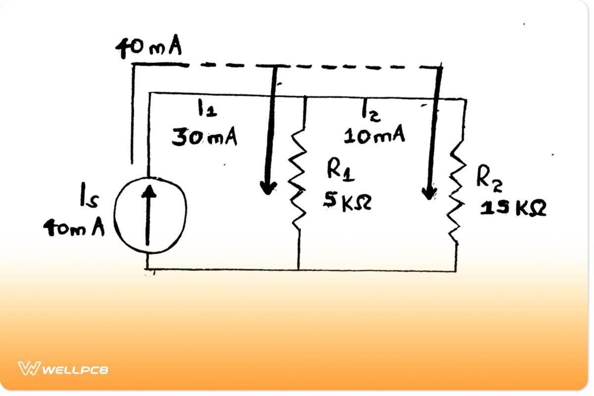 Current divider circuit – first diagram