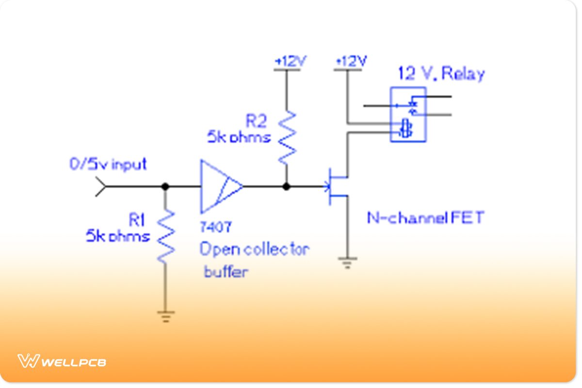 Example of a relay driver circuitÂ