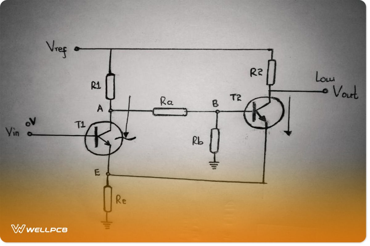 Schmitt trigger using transistorsÂ
