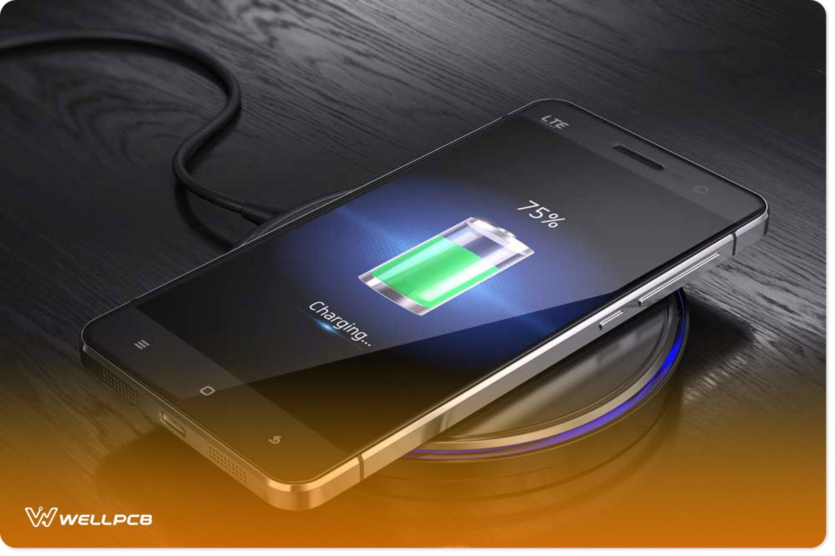 Wireless charging of a smartphone