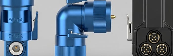 fakra plug options straight, right angle and custom