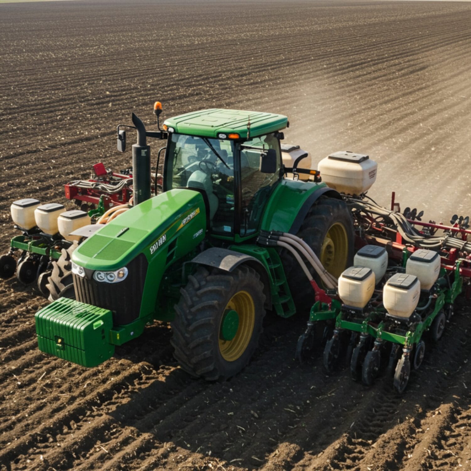 tractors and field equipment